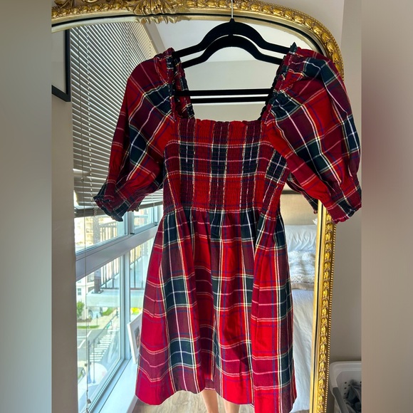 Hill House Athena Nap Dress Red Tartan Size XS - Picture 8 of 8